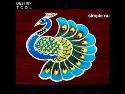 Peacock Rangoli Designs Youtube Rangoli Designs With Dots Small Rangoli Design Rangoli Designs Images