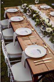 Pin By Karen Merrell On Allie S Wedding Rustic Wedding Table Wedding Table Settings Wedding Table