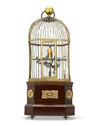 Bird In A Gilded Cage Book A Delicate Coin Operated Singing Bird Cage Automaton Hand Feathered In Brilliant Yellow And Red Is The Diminutive Mec Bird Cage Art Deco Movement Singing Bird