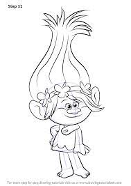 learn how to draw princess poppy from trolls step by drawing tutorials disney coloring pages drawings page coloriage mario kart gratuit