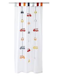 Vertbaudet Vorhang Mit Feuerwehr Motiven In Weiss Bedruckt Gardinen Kinderzimmer Kinder Zimmer Kinderzimmer
