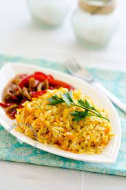 Arroz Amarillo Video Recipe For Tasty Yellow Rice With Carrot And Onion Receta Arroz Con Zanahoria Arroz Amarillo Platos De Arroz
