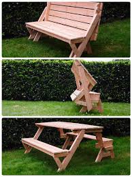 Opklapbare Bank Picknicktafel Diy Outdoor Table Diy Picnic Table Folding Picnic Table