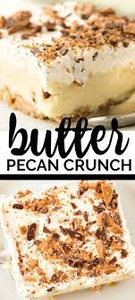 Butter Pecan Crunch Is The Perfect Sweet Treat This No Bake Icebox Cake Has A Creamy Filling Of Butter Pecan Ice Cream Butter Pecan Cake Icebox Cake Recipes
