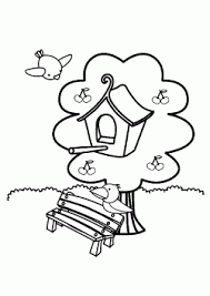 Kus Yuvasi Boyama Sayfasi Okuloncesitr Preschool Kus Yuvasi Kus Cizim