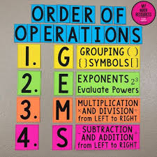 List Of Order Of Operations Anchor Chart Gems Pictures And