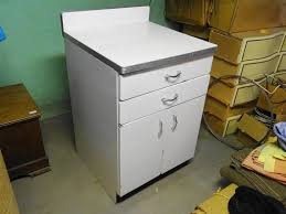 vintage 1950's white metal kitchen cabinet
