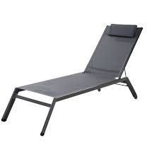 Bain De Soleil En Aluminium Et Toile Plastifiee Gris En 2020 Bain De Soleil Maison Du Monde Et Mobilier De Salon