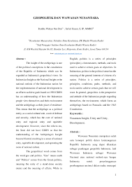 Maybe you would like to learn more about one of these? Doc Geopolitik Dan Wawasan Nusantara Ratdita Dini Academia Edu