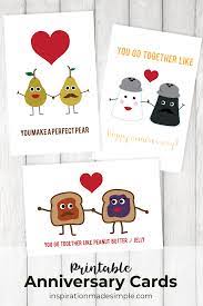 Of course i can't just go and buy a $4 card. Anniversary Cards And Wedding Cards Free Printables