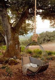 Playful Garden Furniture Swings Adding Fun To Backyard Landscaping Backyard Mediterranean Landscaping Outdoor Swing