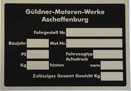 Check spelling or type a new query. Oldtimer Jehle Typenschild Fur Guldner 106 Mm X 75 Mm