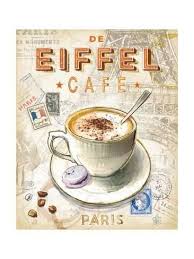 Eiffel Tower Cafe Art Print Chad Barrett Art Com Vintage Coffee Coffee Art Cafe Art