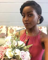 Twisted Bun Natural Hair Styles Natural Bridesmaid Hair Natural Hair Bride