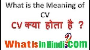 What is the meaning of c v abbreviation? Best Of Curriculum Vitae Meaning In Hindi Free Watch Download Todaypk