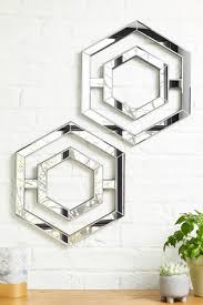 Sold and shipped by lamps plus. Buy Set Of 2 Hexagon Mirror Plaques From The Next Uk Online Shop