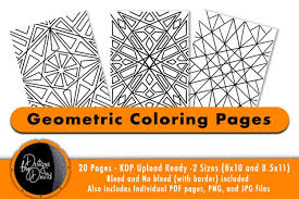 Trace its outline, and then look for repetitions or rotations of the same. Geometric Coloring Pages Pdf Png Jpg Files Printable 551859 Printables Design Bundles