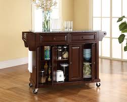 This island has a beautiful gray granite on top, and you can choose from a variety of popular finishes for the base. Crosley Furniture Rolling Kitchen Island With Solid Black Granite Top Classic Cherry Kitchen Islands Carts Home Kitchen Swl13562 Nl