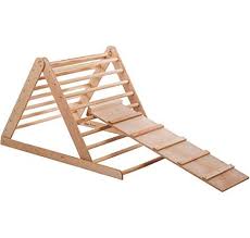 Rinagym Kletterdreieck Indoor Huhnerleiter Mit Rutsche Fur Babys Kleinkinder Kinder Tolles Aktivsp Kletterdreieck Holzspielzeug Selber Bauen Sprossenwand