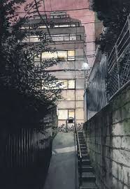 Watercolor Illustrations Depicting Night Streets Of Tokyo By Mateusz Urbanowicz Tokyo Night Anime Background Building Illustration