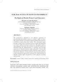 Suara mereka bergema meriah di ruang demokrasi. Pdf Hak Hak Wanita Muslim Dan Pendidikan