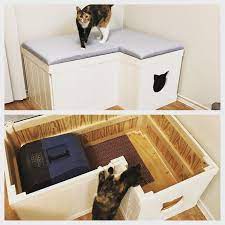 Built A More Appealing Piece To Hide My Cat S Litter Box She S Very Interested In It What Do You Guys Think Hiding Cat Litter Box Cat Room Cat Litter Box