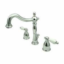 Elements Of Design Heritage Widespread Bathroom Faucet With Drain Assembly Finish Polished In 2020 Bathroom Faucets Chrome Bathroom Faucets Widespread Bathroom Faucet