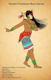 Postclassic Moon Goddess Dancer By Kamazotz Deviantart Com On Deviantart Aztec Culture Moon Goddess Mesoamerican