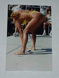 curvy blonde woman bending over in bikini VINTAGE PHOTOGRAPH Ai | eBay
