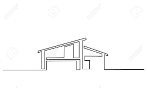 Continuous One Line Drawing Modern House Building Residential Royalty Free Cliparts Vectors And Stock Illustration Image 118558977 Other high quality autocad models: continuous one line drawing modern house building residential