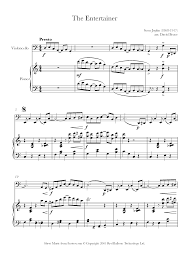 Download and print in pdf or midi free sheet music for the entertainer by scott joplin arranged by rui.c.sousa.3 for piano (piano duo). Scott Joplin The Entertainer Sheet Music For Cello 8notes Com