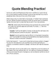 Quote integration worksheet one example was when he was talking about how he was not proud of his parents and said he nicene mcneil eng 11011 quote integration worksheet assignment. Quote Integration Worksheets Teaching Resources Tpt