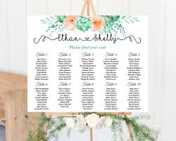 Cacti Seating Chart In 2019 Wedding Table Seating Wedding