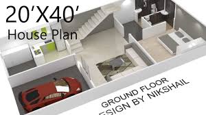The living room is your home's centre. 20x40 House Plan 3d View By Nikshail Youtube