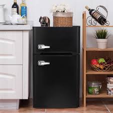 The best mini fridges for your drinks. Amazon Com Bossin 3 2 Cu Ft Compact Refrigerator 2 Door Mini Fridge Chiller And Freezer Compartment With Removable Glass Shelves Small Drink Food Storage Cooler For Office Dorm Apartment Bedroom Black Appliances