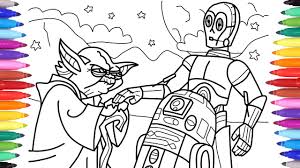 When the force awakened, a new little droid was introduced. Star Wars Coloring Pages For Kids Coloring Yoda R2 D2 And C 3po Coloring Star Wars Characters Youtube