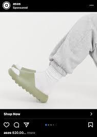 Constructed from eva foam, this single piece footwear style is dressed in the brand's monochromatic resin colourway for a touch of. Got A Ad For Asos Rip Off Yeezy Slides They Have 11 Million Followers Westsubever