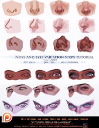 Nose And Eyes Variation Step By Step Video Tutorial Pack Term 45 Sakimi Chan On Patreon Drawing Tutorial Face Digital Art Tutorial Art Tutorials