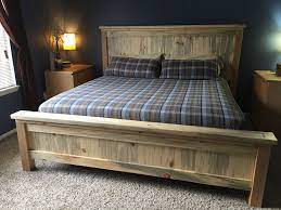 Check spelling or type a new query. Ana White Farmhouse King Bed Beetle Kill Pine Diy Projects Farmhouse Bedroom Furniture Farmhouse Bed Frame White Bed Frame