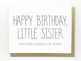 Lustige Geburtstagskarte Kleine Schwester Du Von Cheekykumquat Sister Birthday Card Funny Birthday Cards Happy Birthday Little Sister