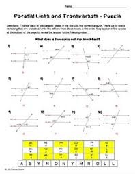 Geometry unit 2 parallel lines and transversals worksheet …. Pin On Hands On Math