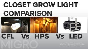 With a highly efficient led system you can double the yield per watt. Closet Grow Light Comparison Cfl Vs Hps Vs Led Youtube