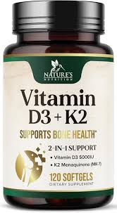 Vitamin D3 and K2 Softgels