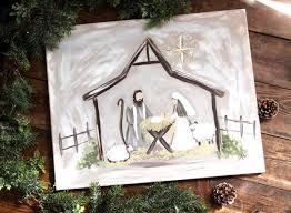 Christmas Nativity Canvas Painting Nativity Painting Christmas Paintings Christmas Canvas
