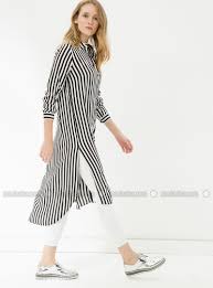 Stripe Tunic Black Koton Tunic Designs Casual Wear Women Kurta Designs