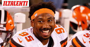 123-kiloinen Myles Garrett hyppäsi 150-senttiselle korokkeelle