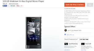 Sony S New 128gb Hi Res Walkman Offers Excellent Audio For A Price Sony Walkman Walkman Sony