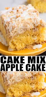 Easy Apple Cake With Cake Mix Recipe Includes A Crumble Topping Crumb Toping And Sugar Glaze Apple Cake Recipe Easy Apple Cake Recipes Fall Dessert Recipes