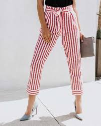 Black And White Striped Flare Pants Pin On Cute Jeans Pants Ripped Printed Hem Flared High Waisted