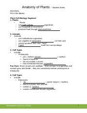 As observed in the labeled animal cell diagram, the cell membrane forms the confining factor of the cell, that is it envelopes the cell constituents together and gives the cell its shape, form, and existence. Anatomy Of Plants Student Notes Docx Anatomy Of Plants U2013 Student Notes Directions Fill In The Blanks Plant Cell Biology Segment 1 Plants U2022 Plants Course Hero